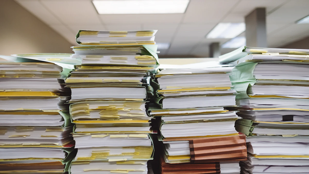 Stacks of paper documents ready to be selected and organized