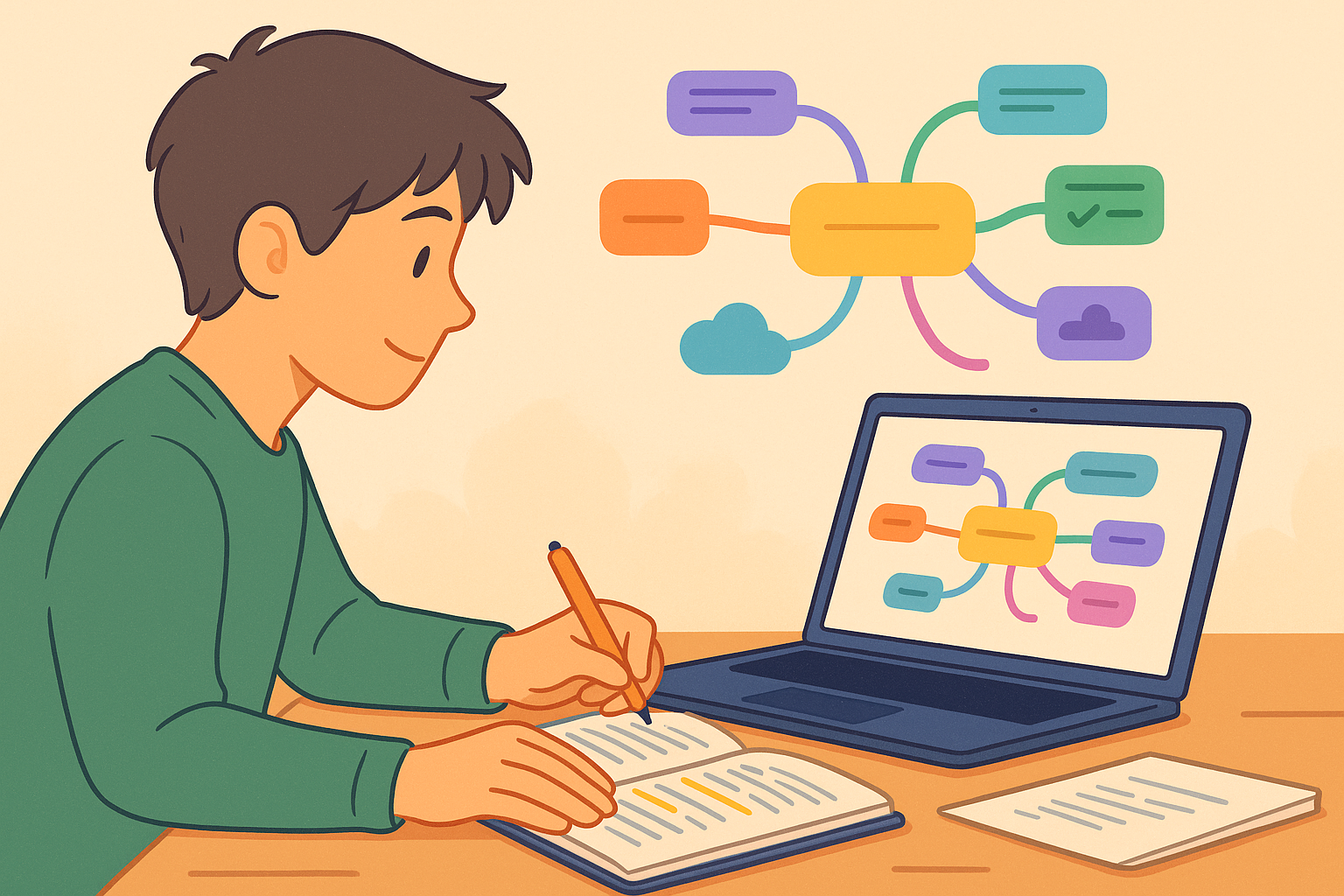 🧠 How to Create an Effective Mind Map Starting from University Notes